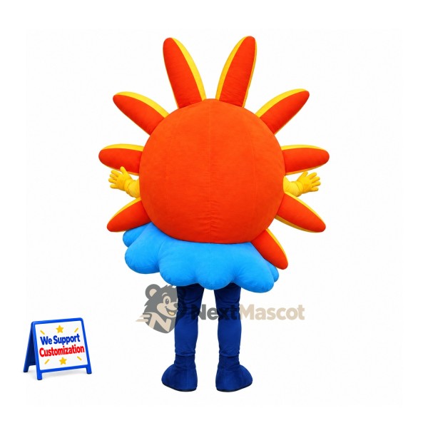 Sun Mascot Costume - Blue Outfit