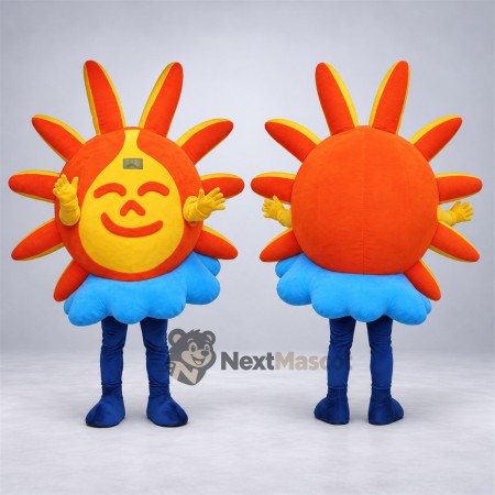 Sun Mascot Costume - Blue Outfit Sun Mascot Costume - Blue Outfit