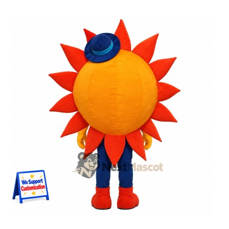 Sun Mascot Costume - Blue Hat