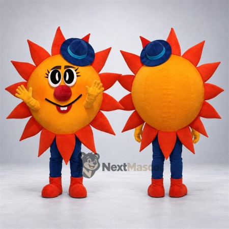 Sun Mascot Costume - Blue Hat