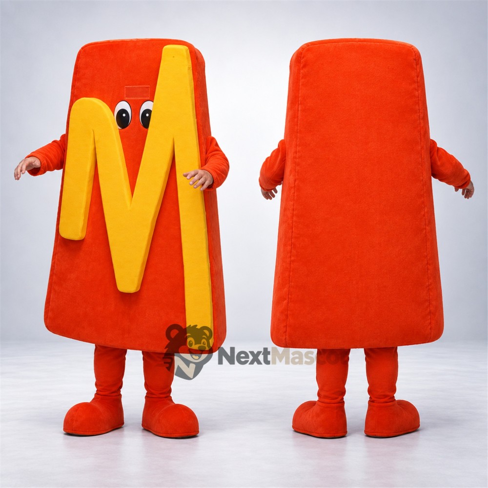 Letter M Mascot Costume - Red Letter M Mascot Costume - Red