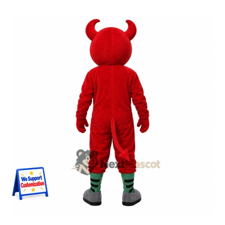 Devil Mascot Costume - Red, Trident for School Events Devil Mascot Costume - Red, Trident for School Events