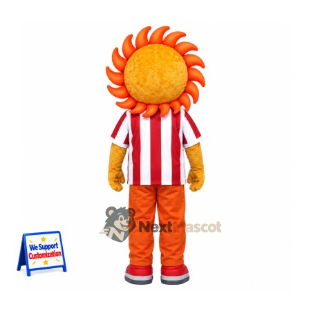 Sun Mascot Costume - Sunglasses and Striped Shirt Sun Mascot Costume - Sunglasses and Striped Shirt