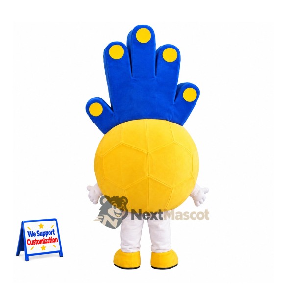 Hand Mascot Costume - Blue and Yellow Hand Mascot Costume - Blue and Yellow