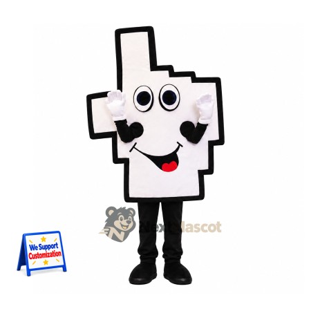 Cross Mascot Costume - White Cross Mascot Costume - White