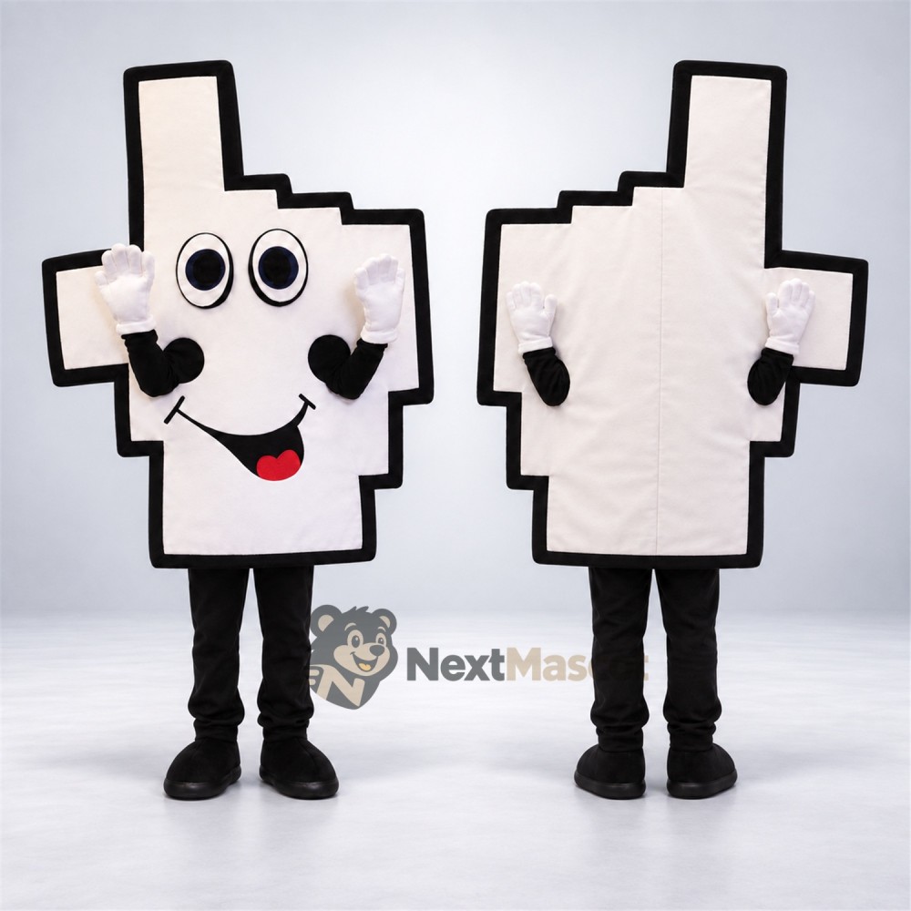Cross Mascot Costume - White Cross Mascot Costume - White