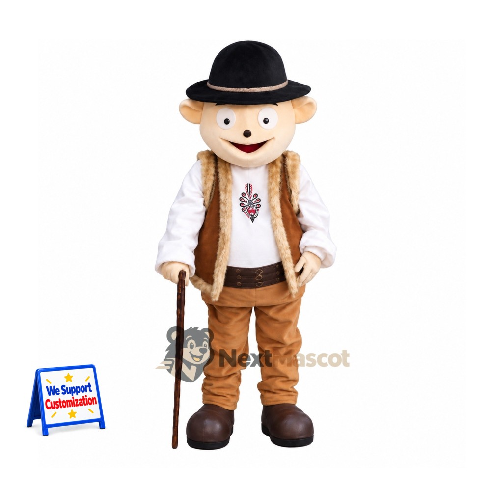 Man Mascot Costume - Brown Pants Man Mascot Costume - Brown Pants
