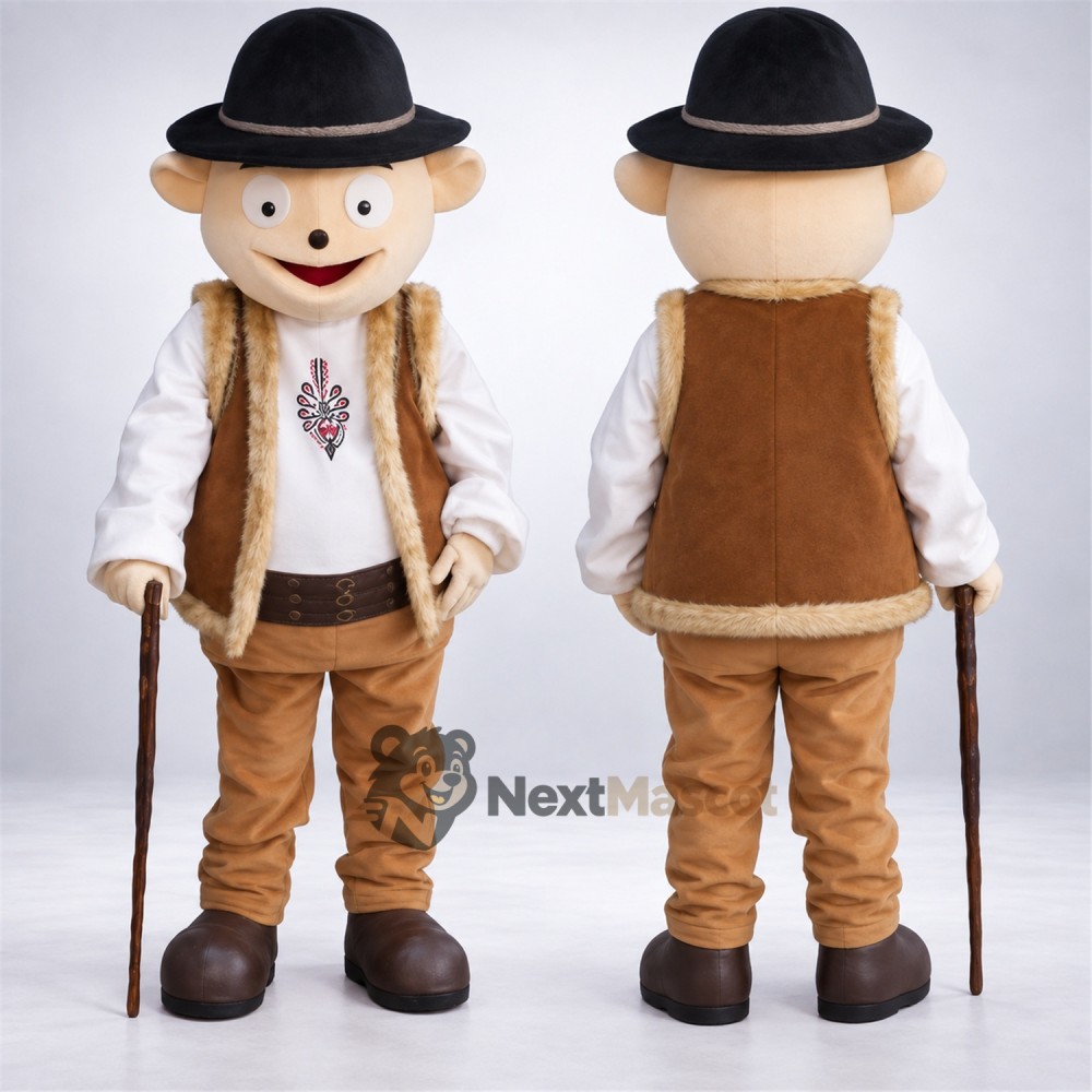 Man Mascot Costume - Brown Pants Man Mascot Costume - Brown Pants