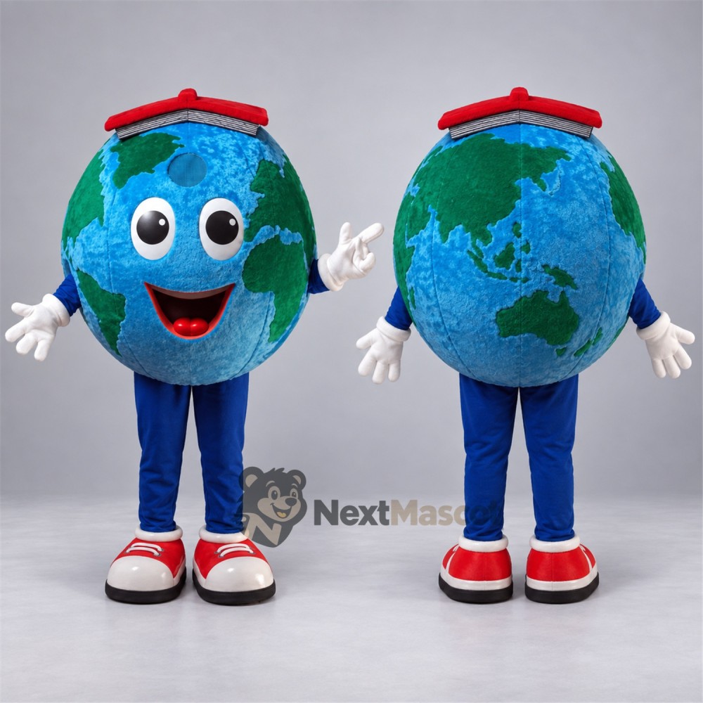 Earth Globe Mascot Costume for School Events Earth Globe Mascot Costume for School Events