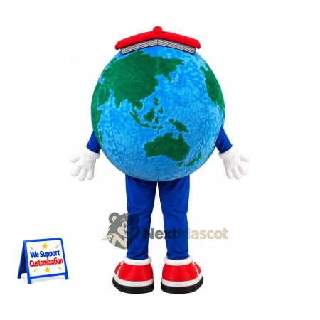 Earth Globe Mascot Costume for School Events Earth Globe Mascot Costume for School Events