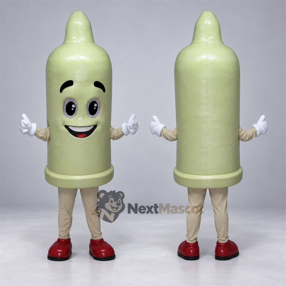 Condom Mascot Costume - Green Condom Mascot Costume - Green