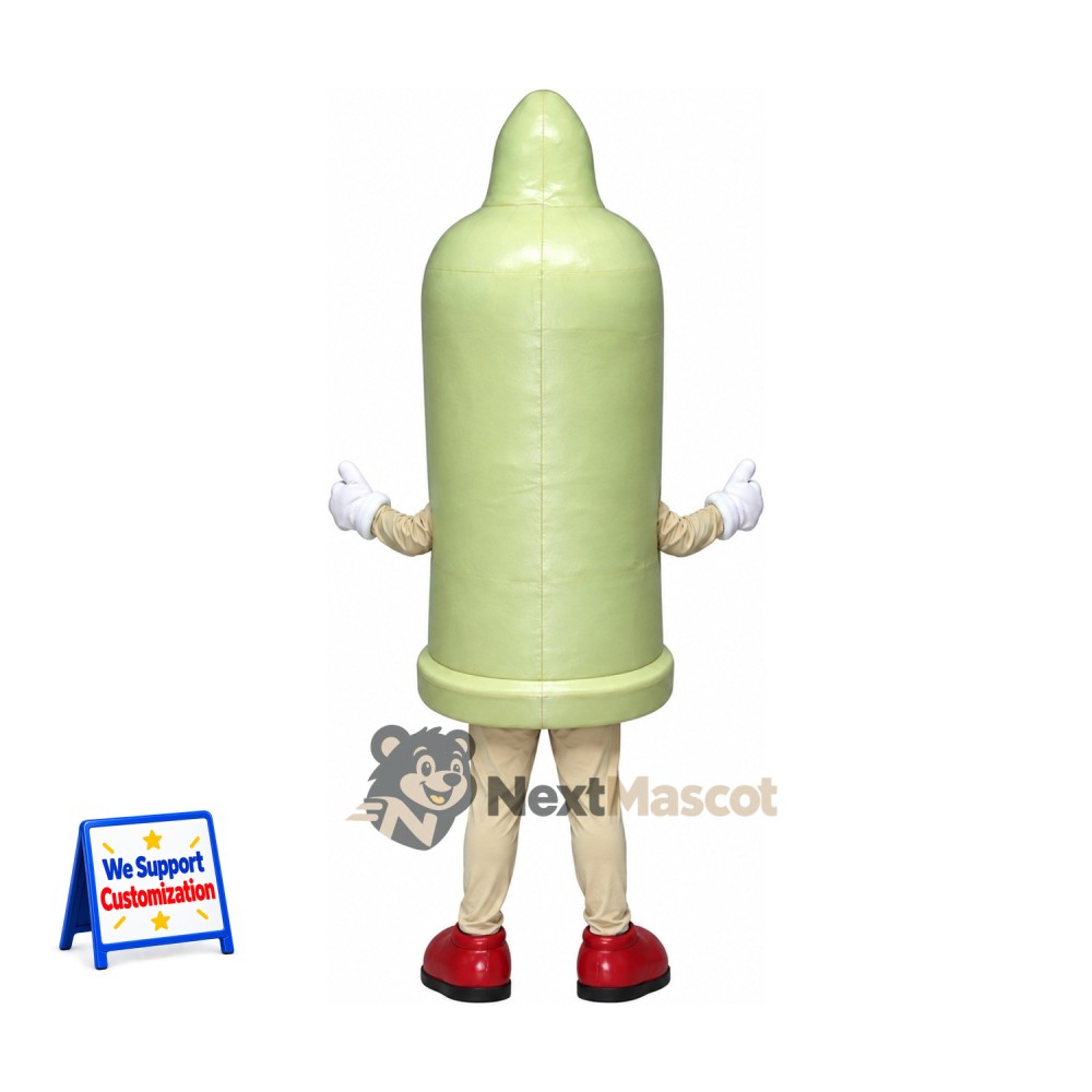 Condom Mascot Costume - Green Condom Mascot Costume - Green