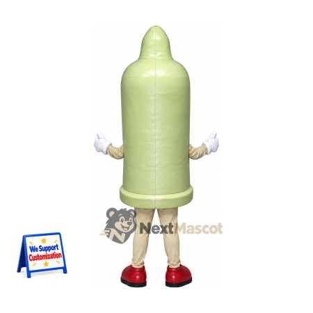 Condom Mascot Costume - Green Condom Mascot Costume - Green