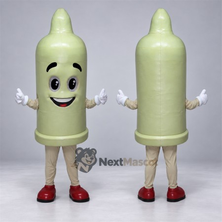Condom Mascot Costume - Green Condom Mascot Costume - Green