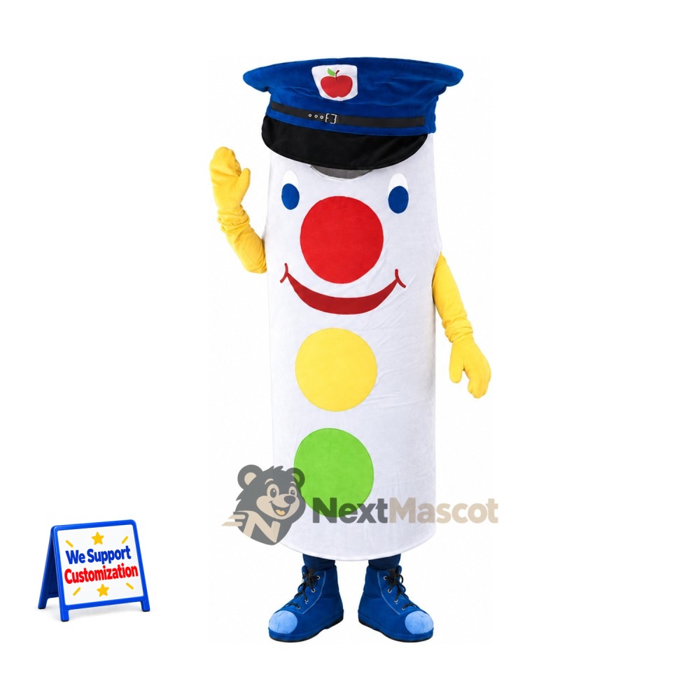 Traffic Light Mascot Costume - White Traffic Light Mascot Costume - White