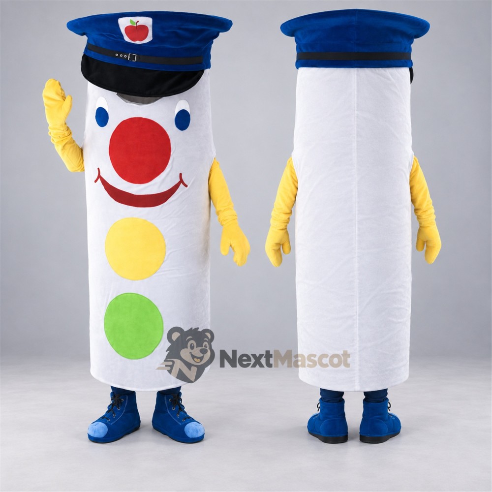 Traffic Light Mascot Costume - White Traffic Light Mascot Costume - White