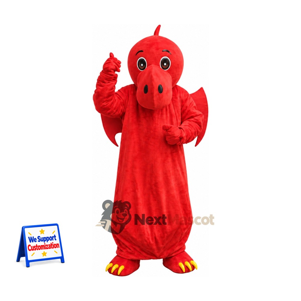 Dragon Mascot Costume - Red for Sports Days Dragon Mascot Costume - Red for Sports Days