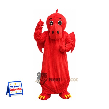 Dragon Mascot Costume - Red for Sports Days Dragon Mascot Costume - Red for Sports Days