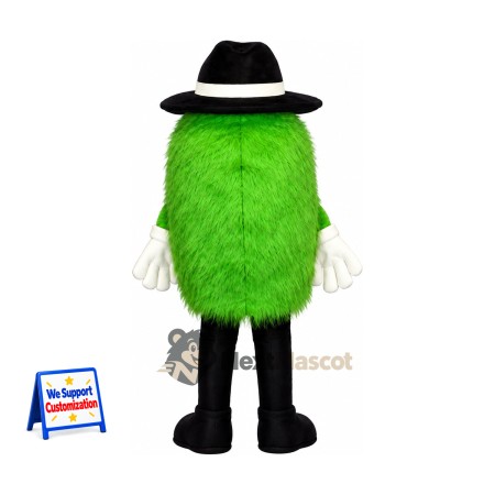 Germ Mascot Costume - Green, Black Hat Germ Mascot Costume - Green, Black Hat