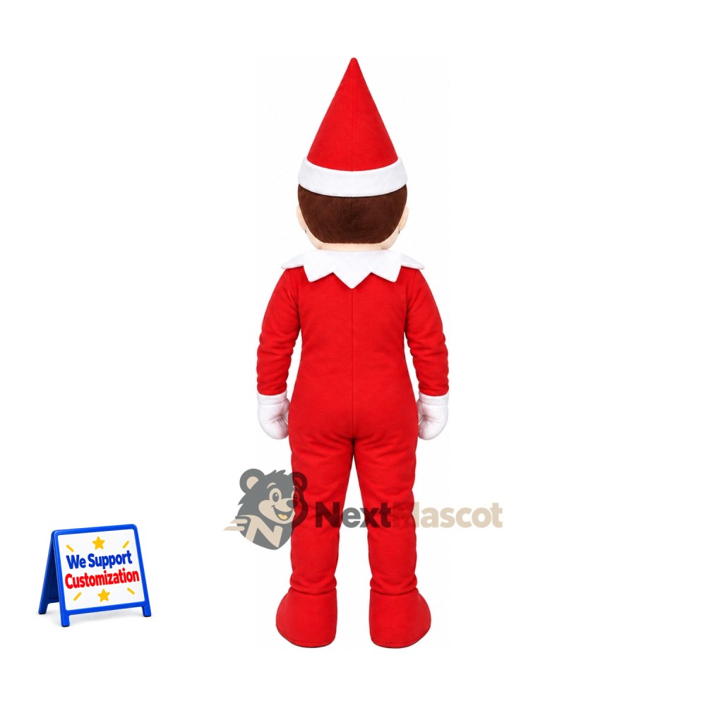 Christmas Elf Mascot Costume - Red Outfit for Christmas Events Christmas Elf Mascot Costume - Red Outfit for Christmas Events