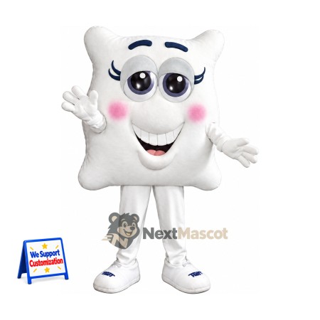 Pillow Mascot Costume - White for Parades Pillow Mascot Costume - White for Parades