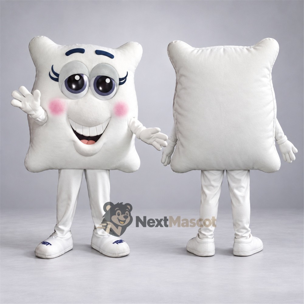 Pillow Mascot Costume - White for Parades Pillow Mascot Costume - White for Parades