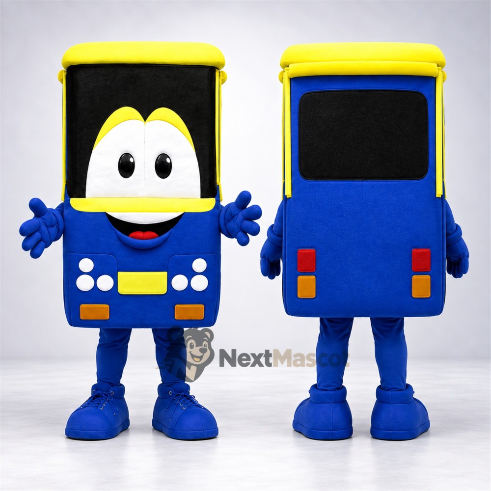 Bus Mascot Costume - Blue for Parades Bus Mascot Costume - Blue for Parades
