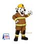 Dalmatian Mascot Costume - Tan Firefighter Suit