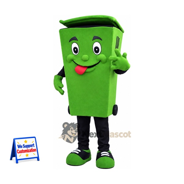 Bin Mascot Costume - Green for Community Events
