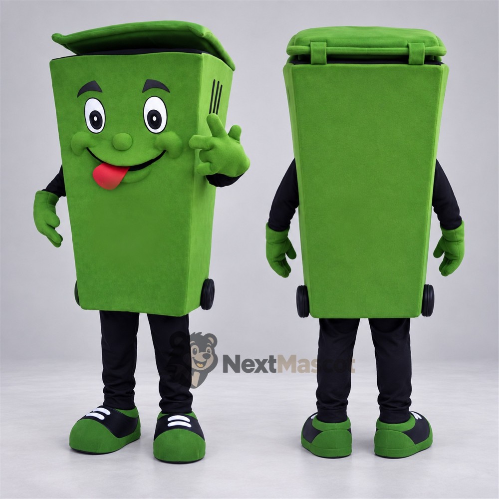 Bin Mascot Costume - Green for Community Events Bin Mascot Costume - Green for Community Events