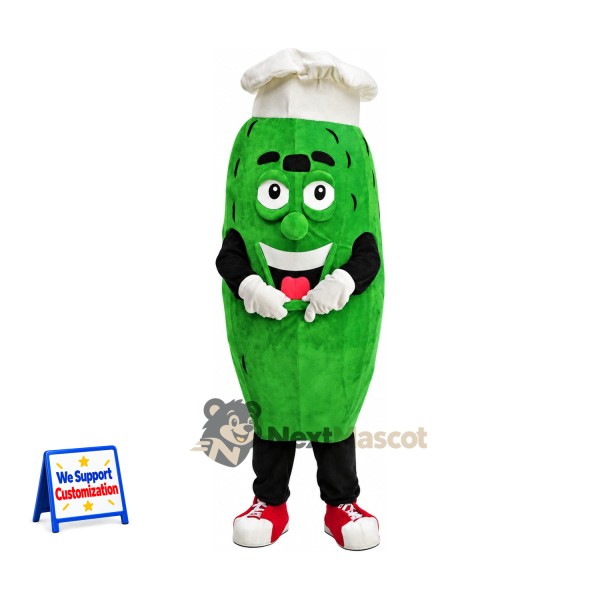 Pickle Mascot Costume - Chef Style for Food Festivals