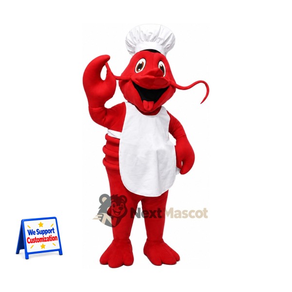 Lobster Mascot Costume - Chef Style for Aquarium Events