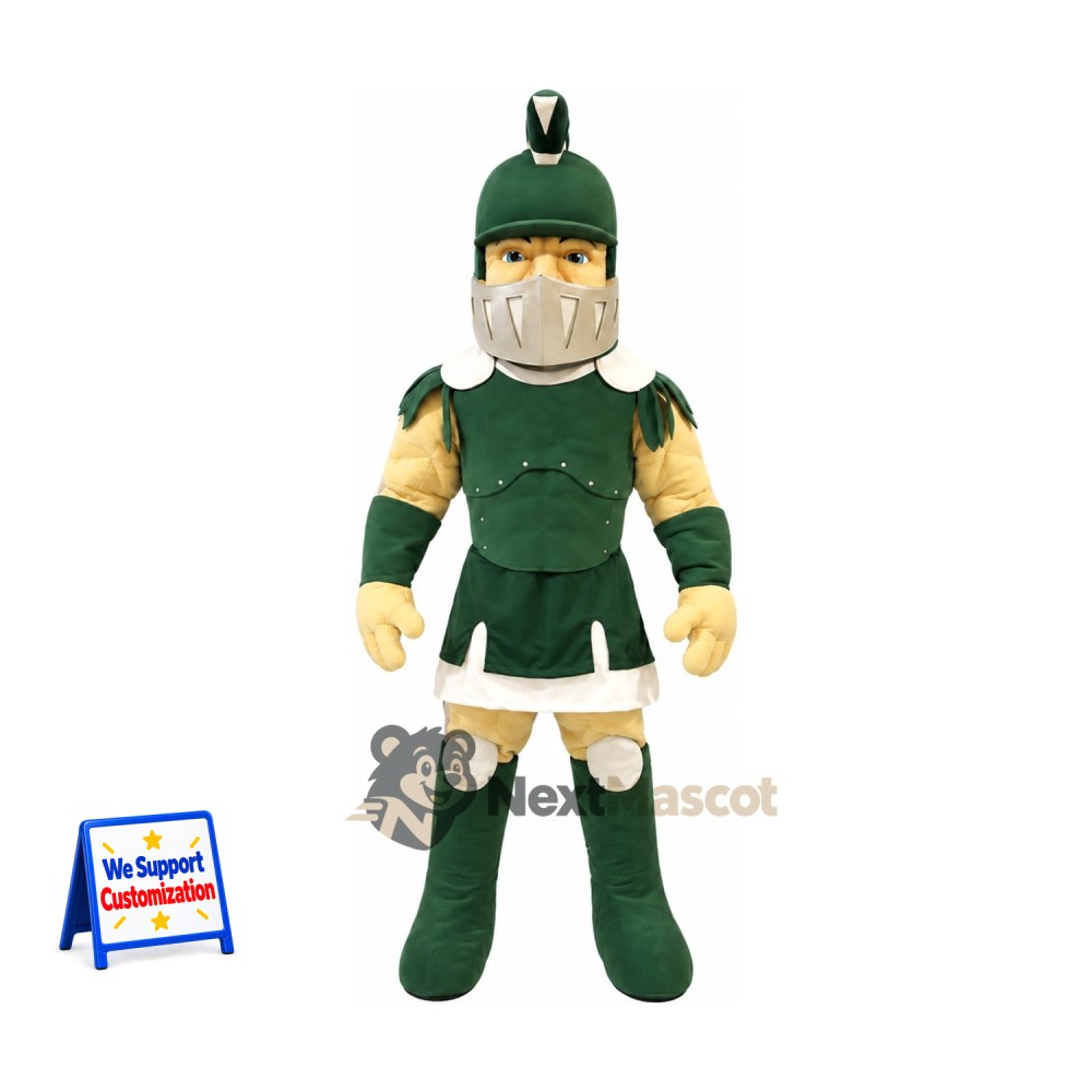 Spartan Warrior Mascot Costume - Green for School Events Spartan Warrior Mascot Costume - Green for School Events