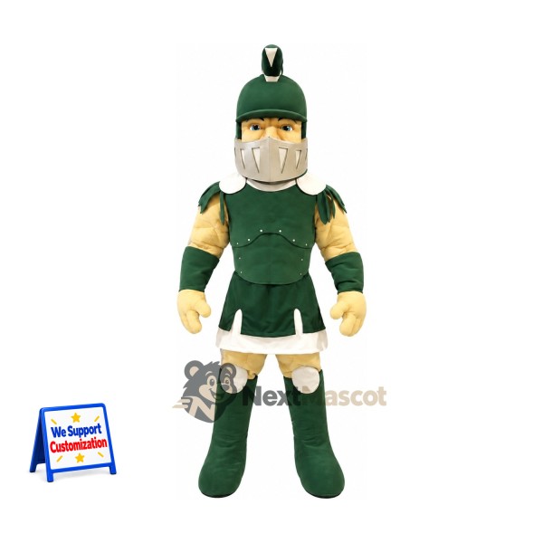 Spartan Warrior Mascot Costume - Green for School Events
