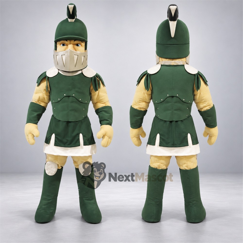 Spartan Warrior Mascot Costume - Green for School Events Spartan Warrior Mascot Costume - Green for School Events