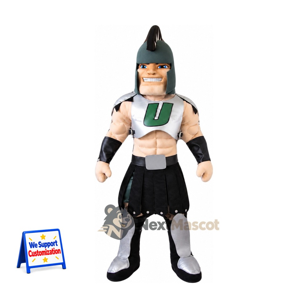 Spartan Warrior Mascot Costume - Black