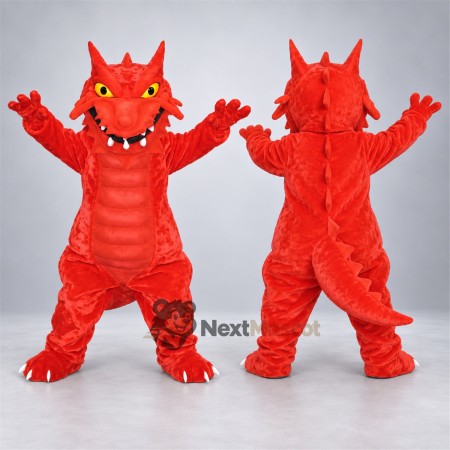 Dragon Mascot Costume - Red for School Spirit Dragon Mascot Costume - Red for School Spirit