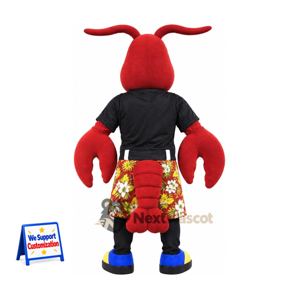 Lobster Mascot Costume - Floral Shorts Lobster Mascot Costume - Floral Shorts