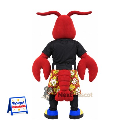 Lobster Mascot Costume - Floral Shorts Lobster Mascot Costume - Floral Shorts