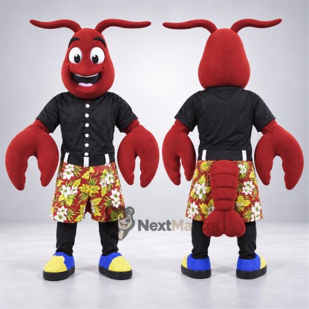 Lobster Mascot Costume - Floral Shorts Lobster Mascot Costume - Floral Shorts