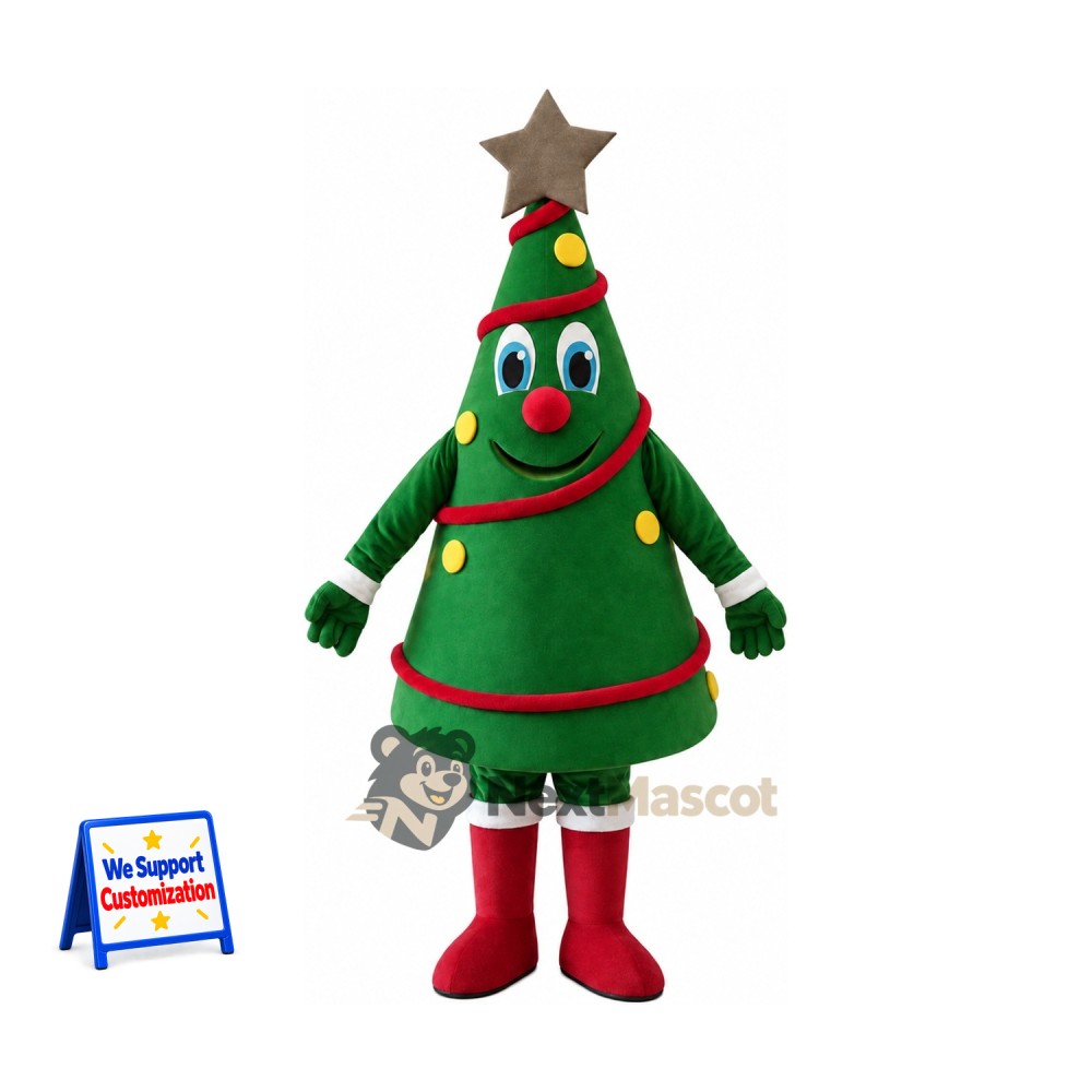 Christmas Tree Mascot Costume for Christmas Parades Christmas Tree Mascot Costume for Christmas Parades