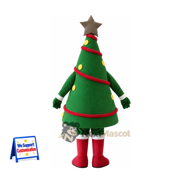 Christmas Tree Mascot Costume for Christmas Parades Christmas Tree Mascot Costume for Christmas Parades