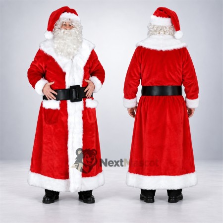 Santa Claus Mascot Costume - Long Red Robe