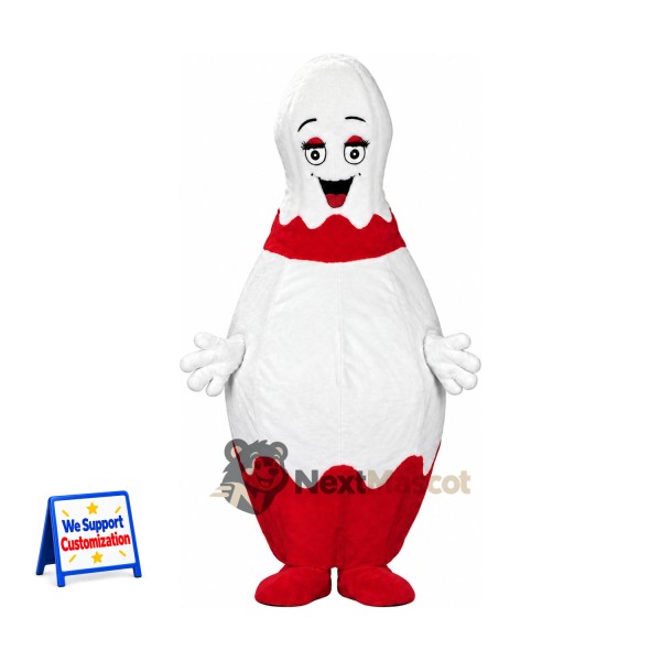 Bowling Pin Mascot Costume for Birthday Parties