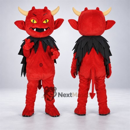 Horned Monster Mascot Costume - Red for School Events Horned Monster Mascot Costume - Red for School Events