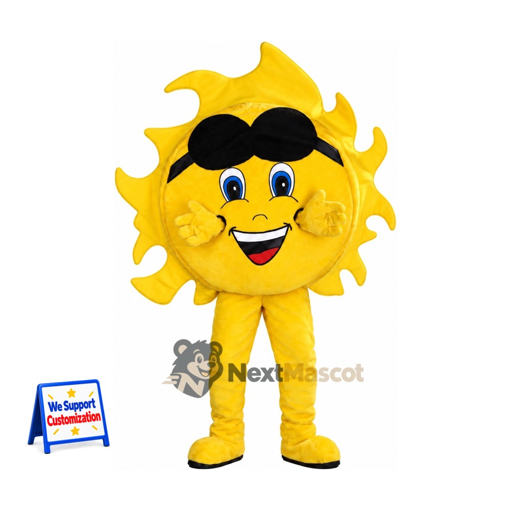 Sun Mascot Costume - Sunglasses for Family Events Sun Mascot Costume - Sunglasses for Family Events