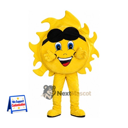 Sun Mascot Costume - Sunglasses for Family Events Sun Mascot Costume - Sunglasses for Family Events