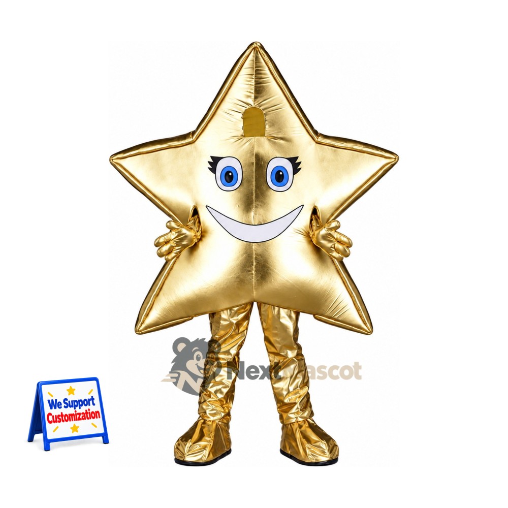 Star Mascot Costume - Gold for School Events Star Mascot Costume - Gold for School Events