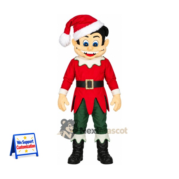 Christmas Elf Mascot Costume for Winter Festivals