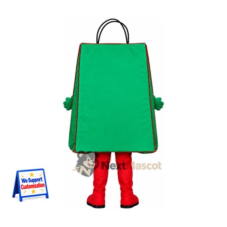 Shopping Bag Mascot Costume - Green Shopping Bag Mascot Costume - Green